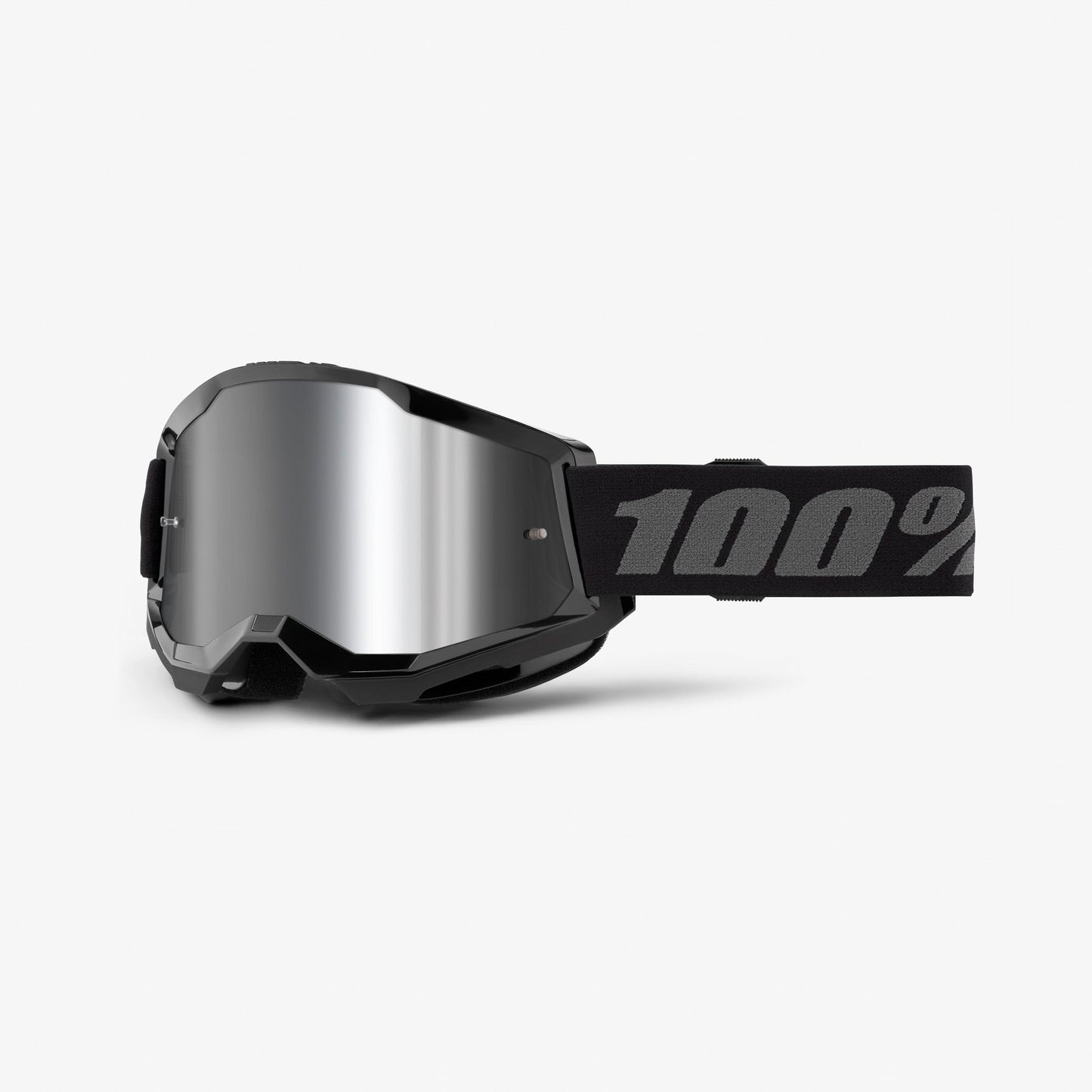 100% STRATA 2 JUNIOR Goggle Black Silver Mirror Lens
