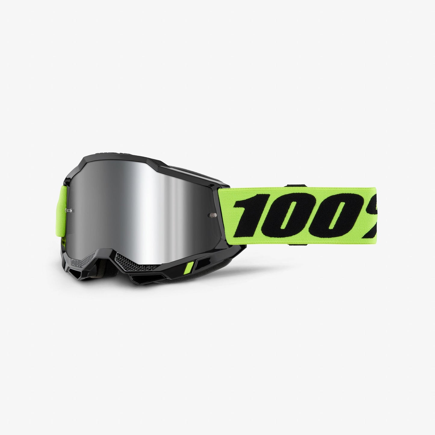 100% ACCURI 2 Goggles Yellow Silver Mirror Lens