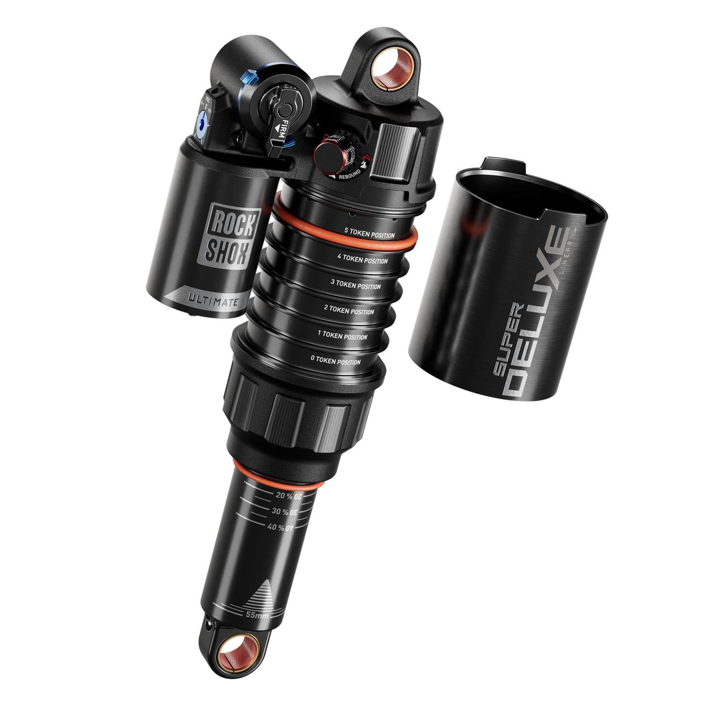 RS Super Deluxe Ultimate RC2T - 190x45 Linear XL Air,Token Loc 2,Reb55/Comp30,Lockout45,HB,Std Std(8x20,)(inc. bearing kit)D1 SantaCruzTallboy4,5/Joplin2019+