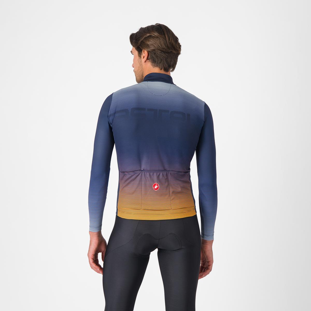CASTELLLI APICE THERMAL Long Sleeve Jersey Blue/Orange