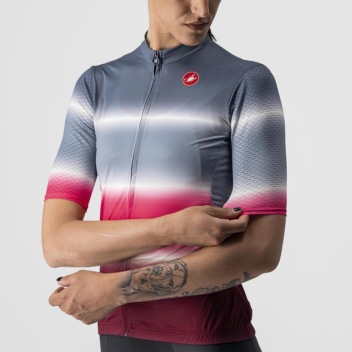 CASTELLI DOLCE Women's Short Sleeve Jersey Blue/Bordeaux