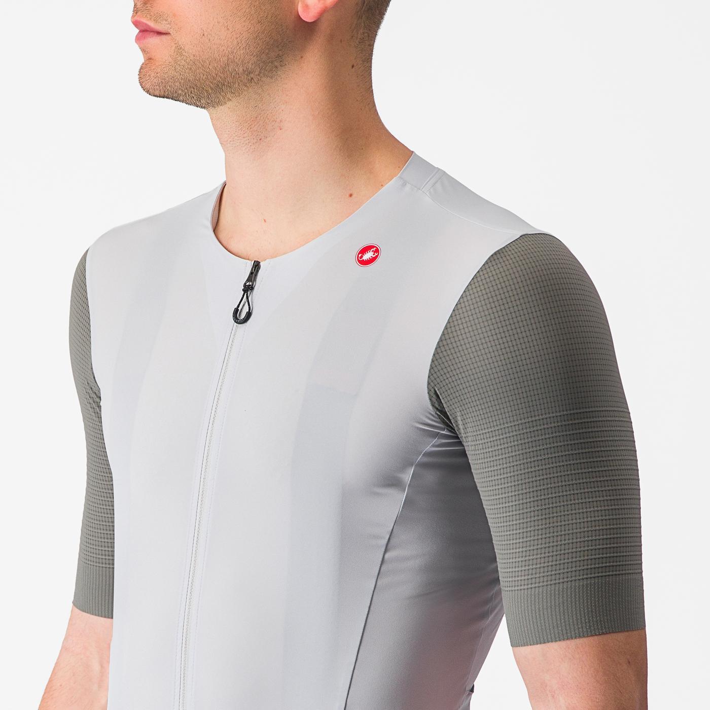 CASTELLI PREMIO Short Sleeve Jersey White/Grey