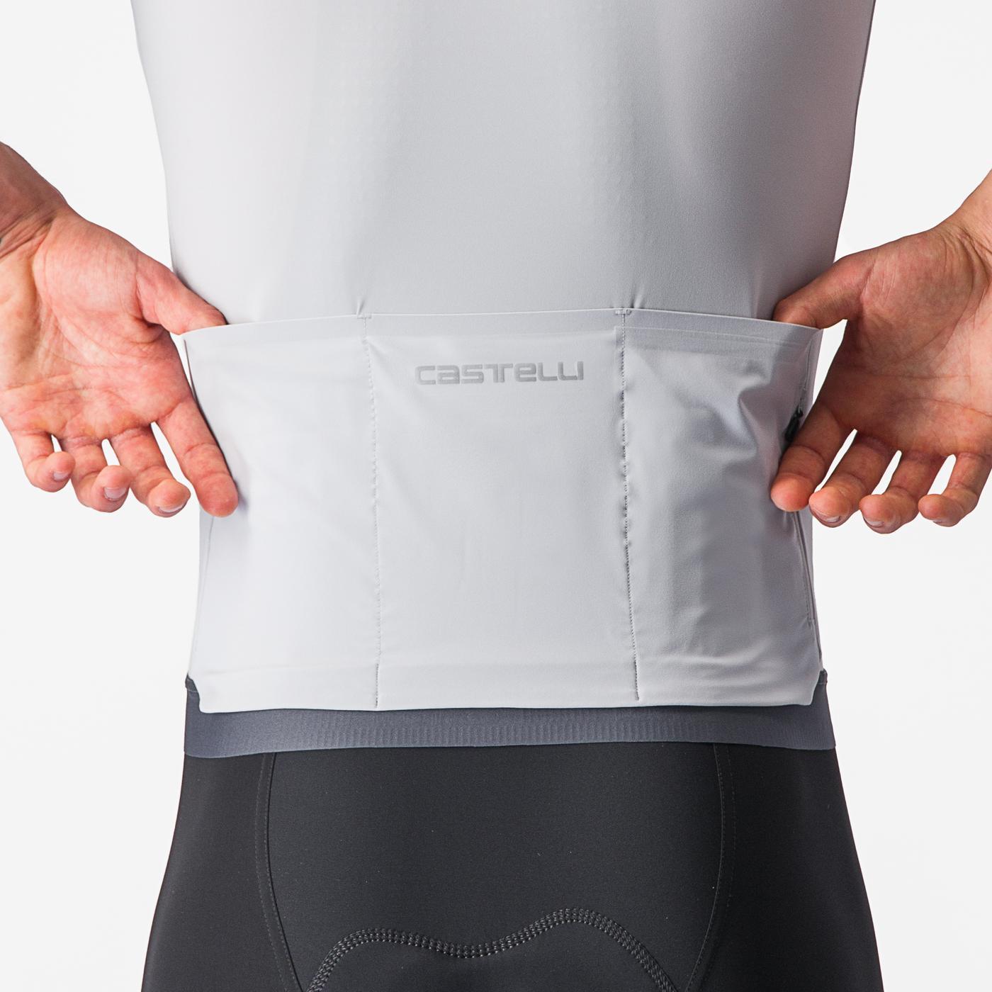 CASTELLI PREMIO Short Sleeve Jersey White/Grey