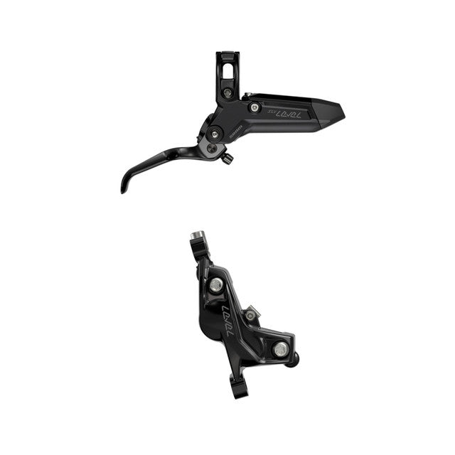 Pair of SRAM LEVEL SILVER STEALTH 4-piston brakes Black