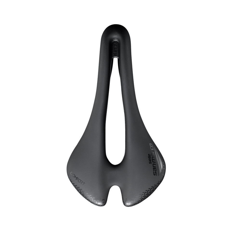 Saddle SAN MARCO ASPIDE SHORT COMFORT OPEN-FIT DYNAMIC S3 Width 144mm Rails Manganese