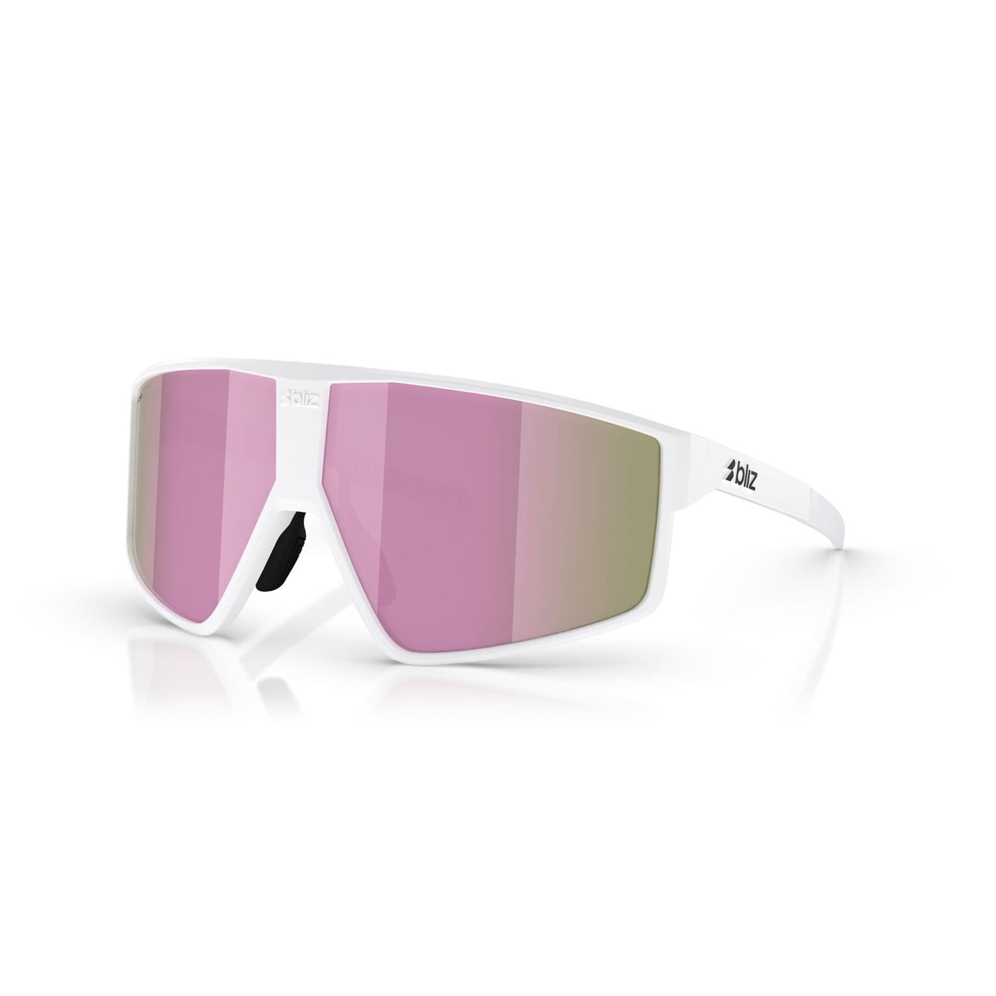 Glasses BLIZ P002 S White Matt Pink Brown Screen
