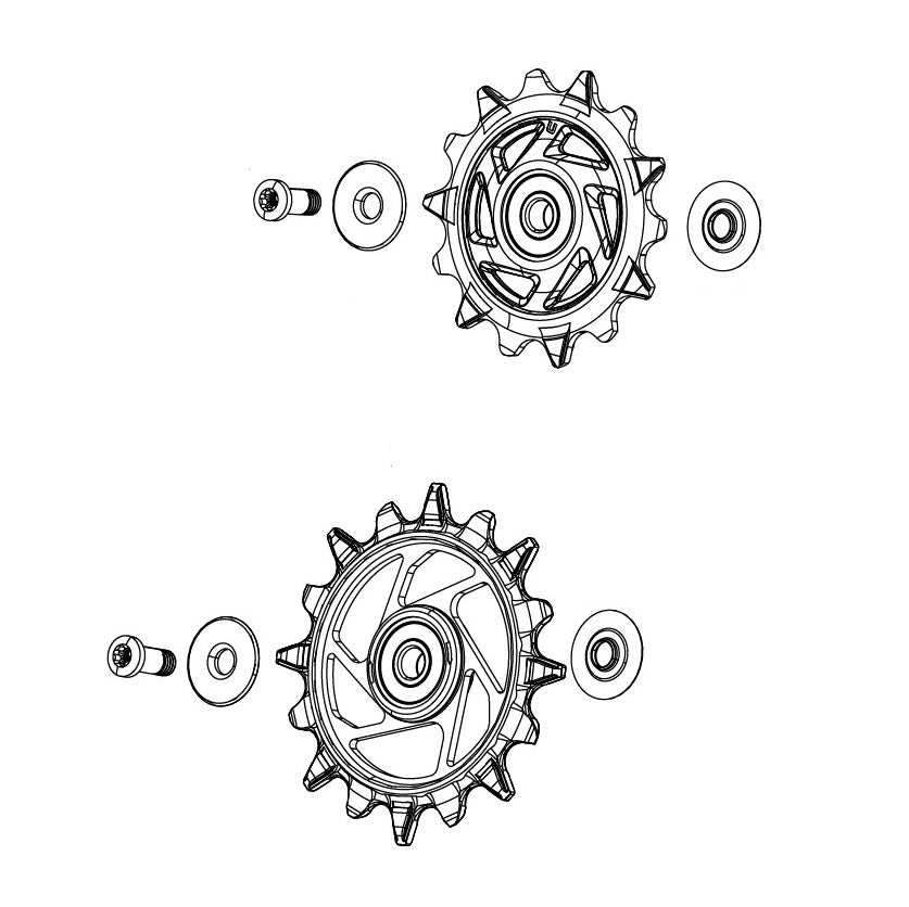 SRAM XX-SL T-TYPE EAGLE AXS Derailleur Wheels Kit (14 AND 16 deNTS Magic Wheel)