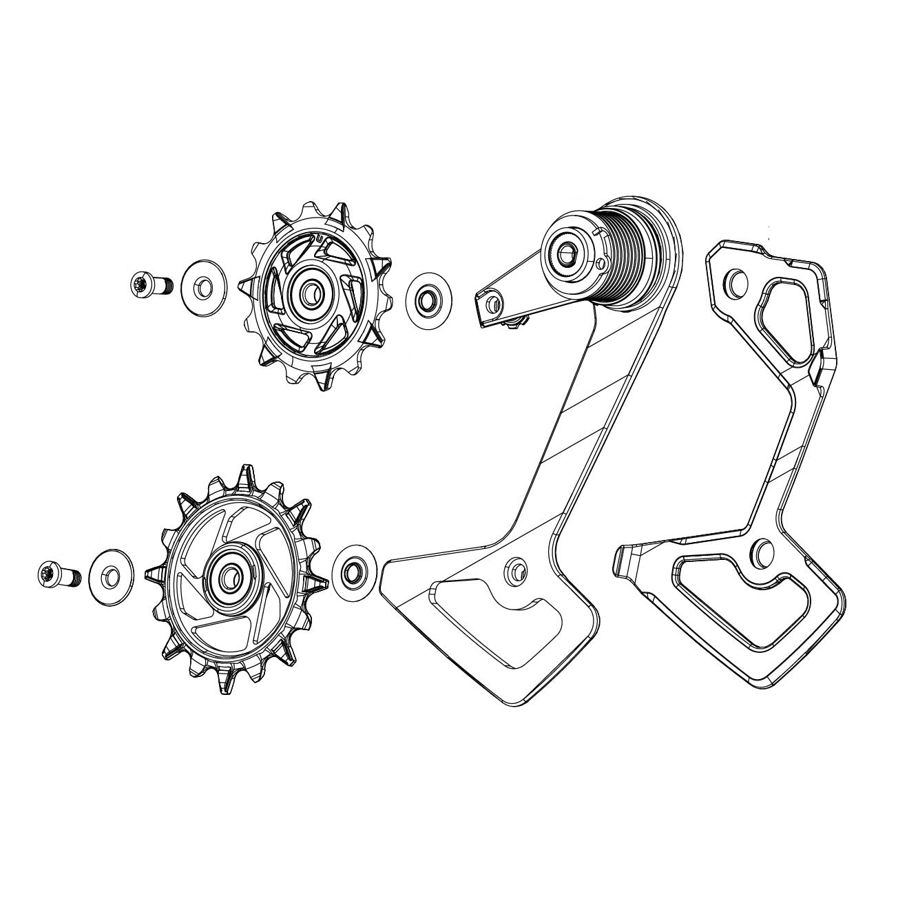 SRAM RED XPLR AXS E1 Derailleur Cage