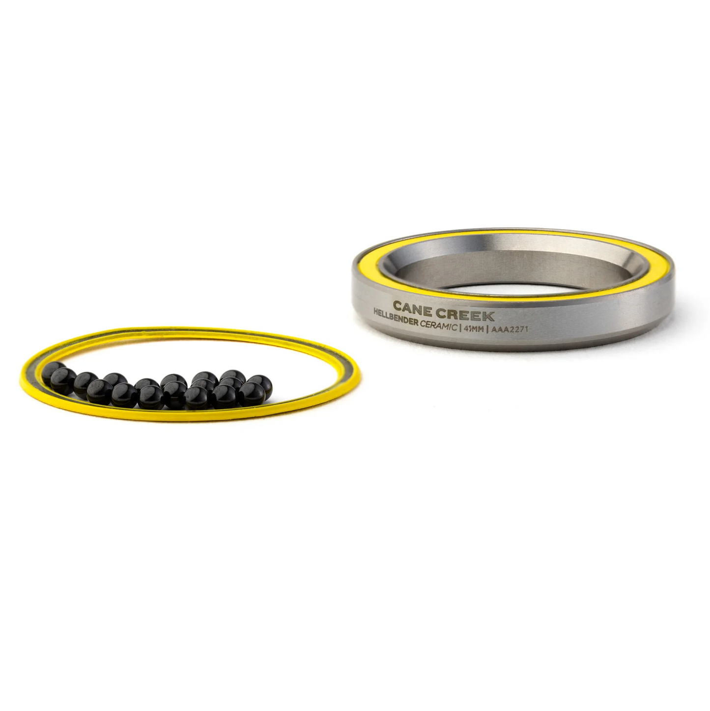 Headset CANE CREEK 110 Ceramic Tapered, 1 1/8"-1.5", ZS44/28.6/H8 | ZS56/40, black/silver