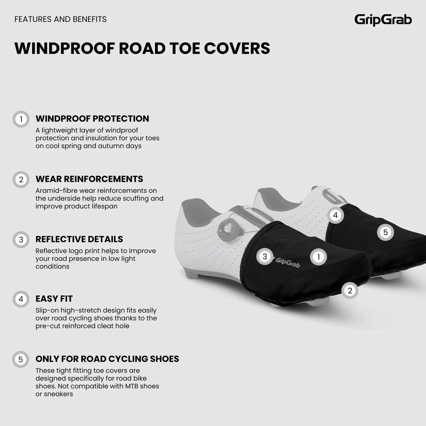 Toe Covers GRIPGRAB WINDPROOF Yellow