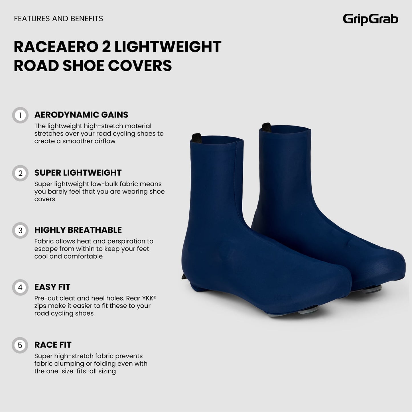 Shoe Cover GRIPGRAB RACE AERO 2 Navy