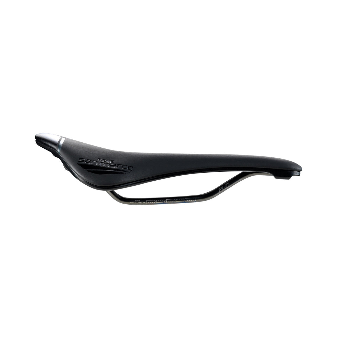 Saddle SAN MARCO SHORTFIT 2.0 OPEN-FIT RACING L3 Width 155mm Steel Rails Xsilite