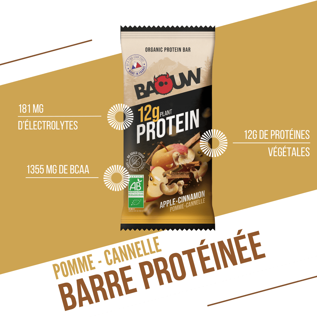 BAOUW ORGANIC EXTRA Apple/Cinnamon Protein Bar (50g)