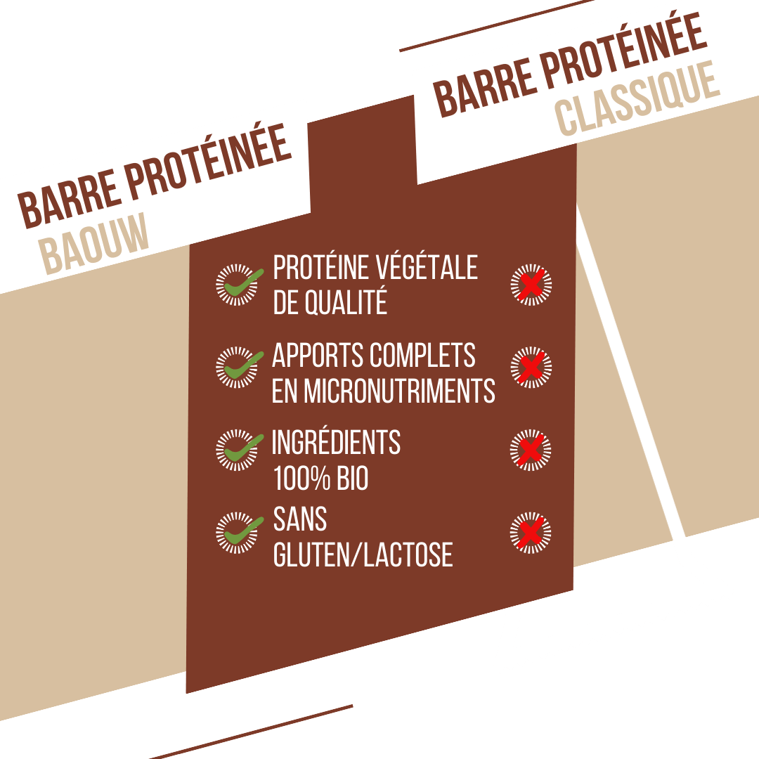 BAOUW ORGANIC EXTRA Chocolate/Marshmallow Protein Bar (50g)