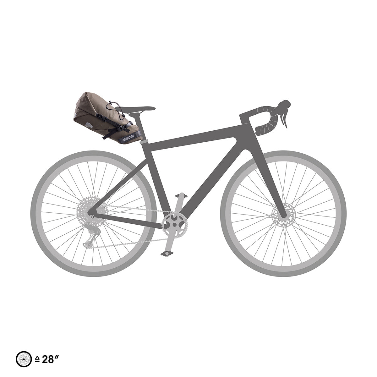 Bag for Saddle ORTLIEB SEAT PACK 11 L Grey