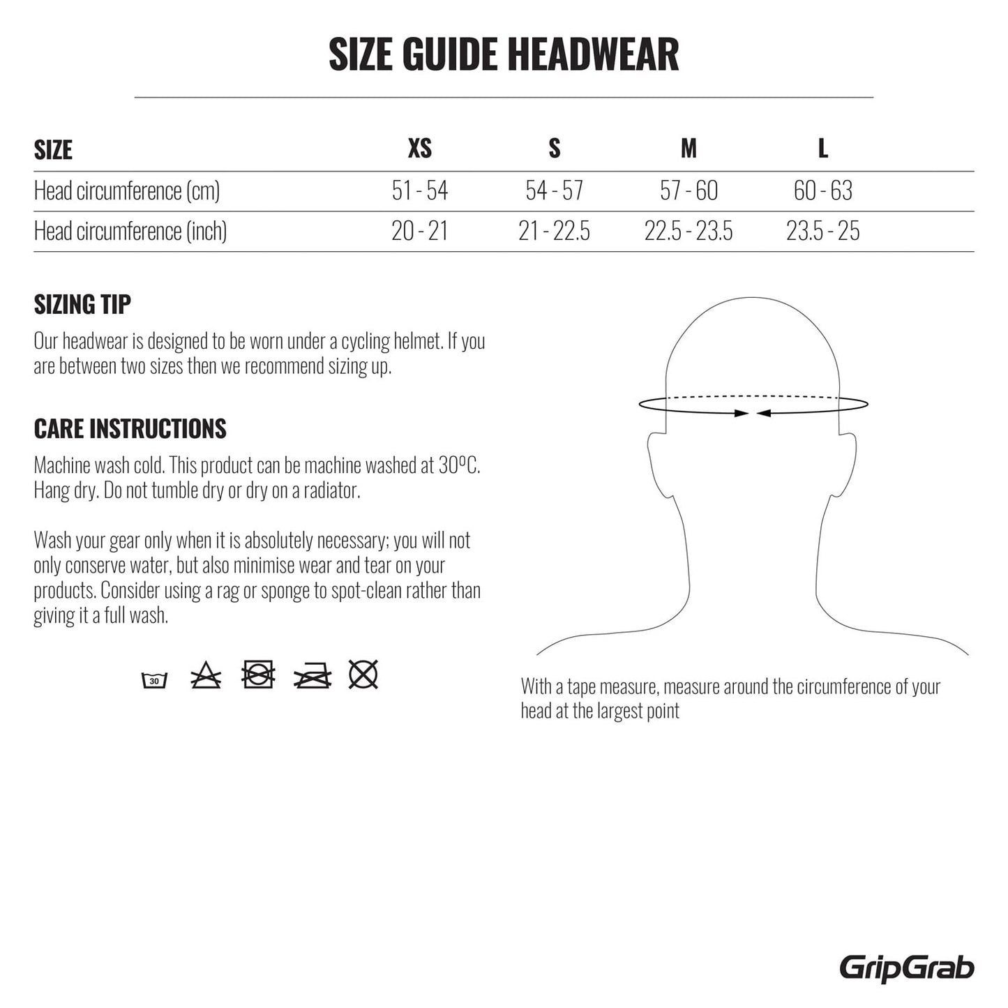 GRIPGRAB THERMO Helmet Cap Black