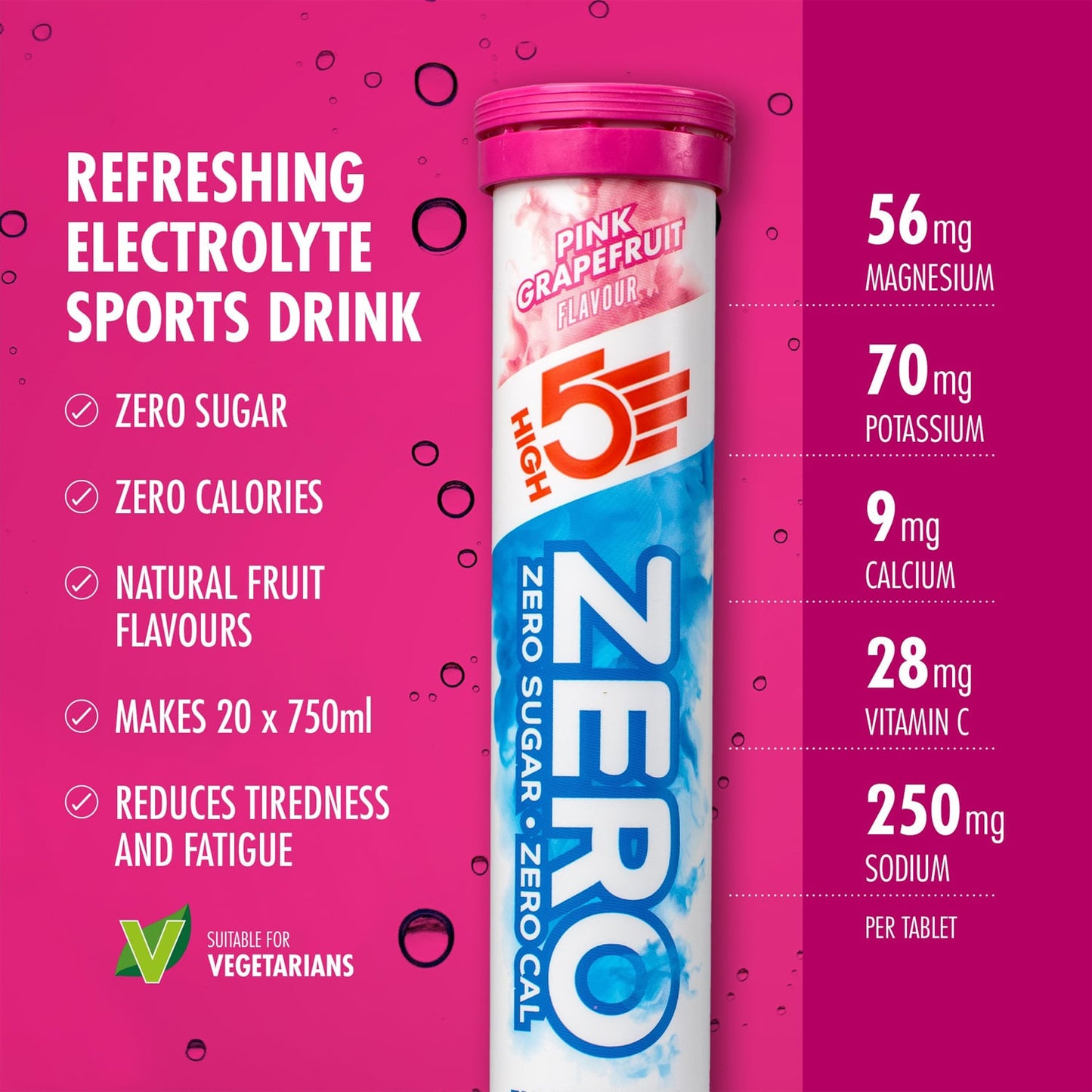 Electrolyte Hydration tablets HIGH5 ZERO (x20) Grapefruit
