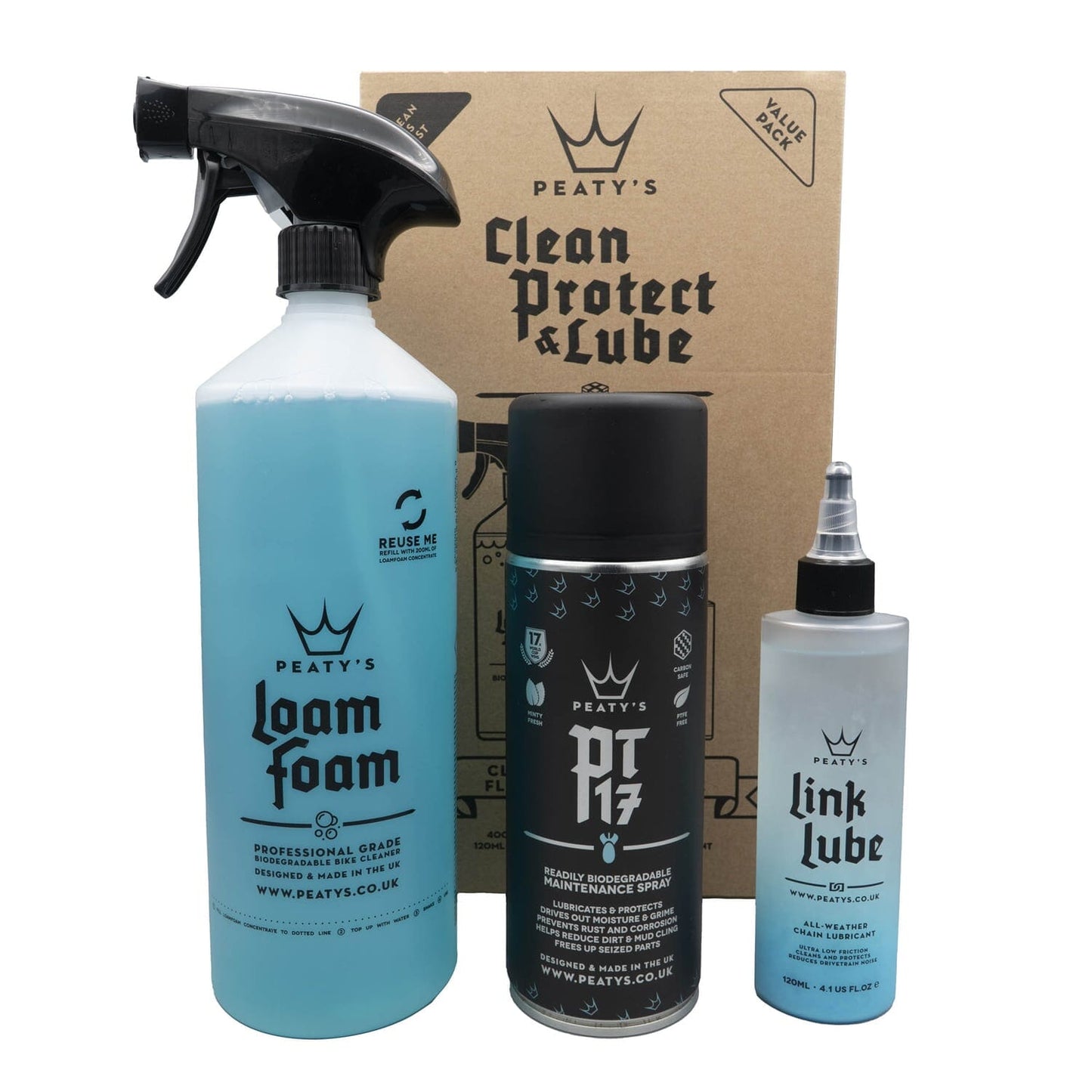 Maintenance Kit PEATY'S WASH PREVENT LUBRICATE STARTER PACK