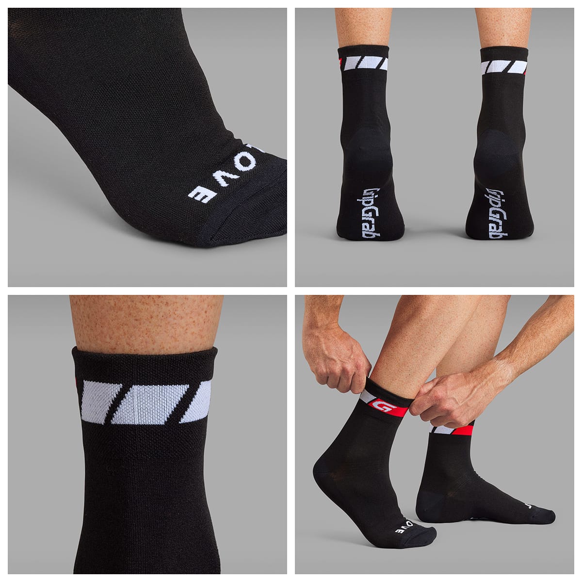 GRIPGRAB REGULAR CUT Socks Black