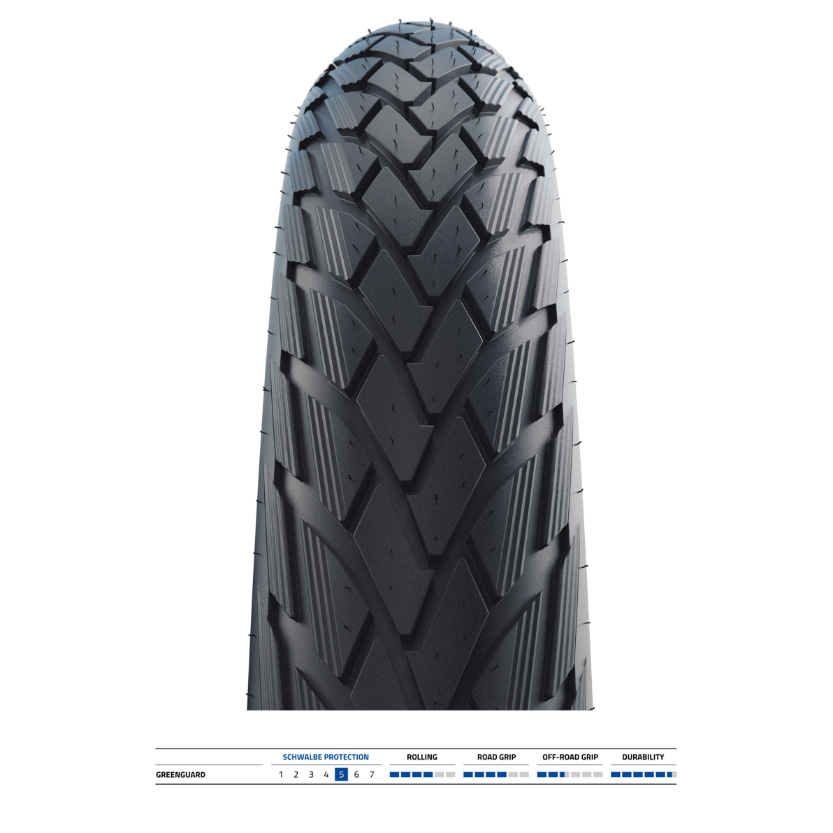 SCHWALBE GREEN MARATHON 27.5x2.15 ADDIX ECO GreenGuard Tubetype Rigid Tire