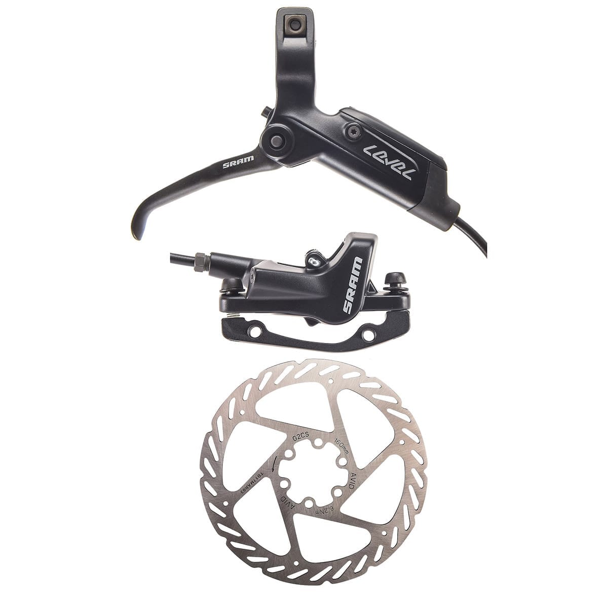 Pair of SRAM LEVEL Black Disc Brakes