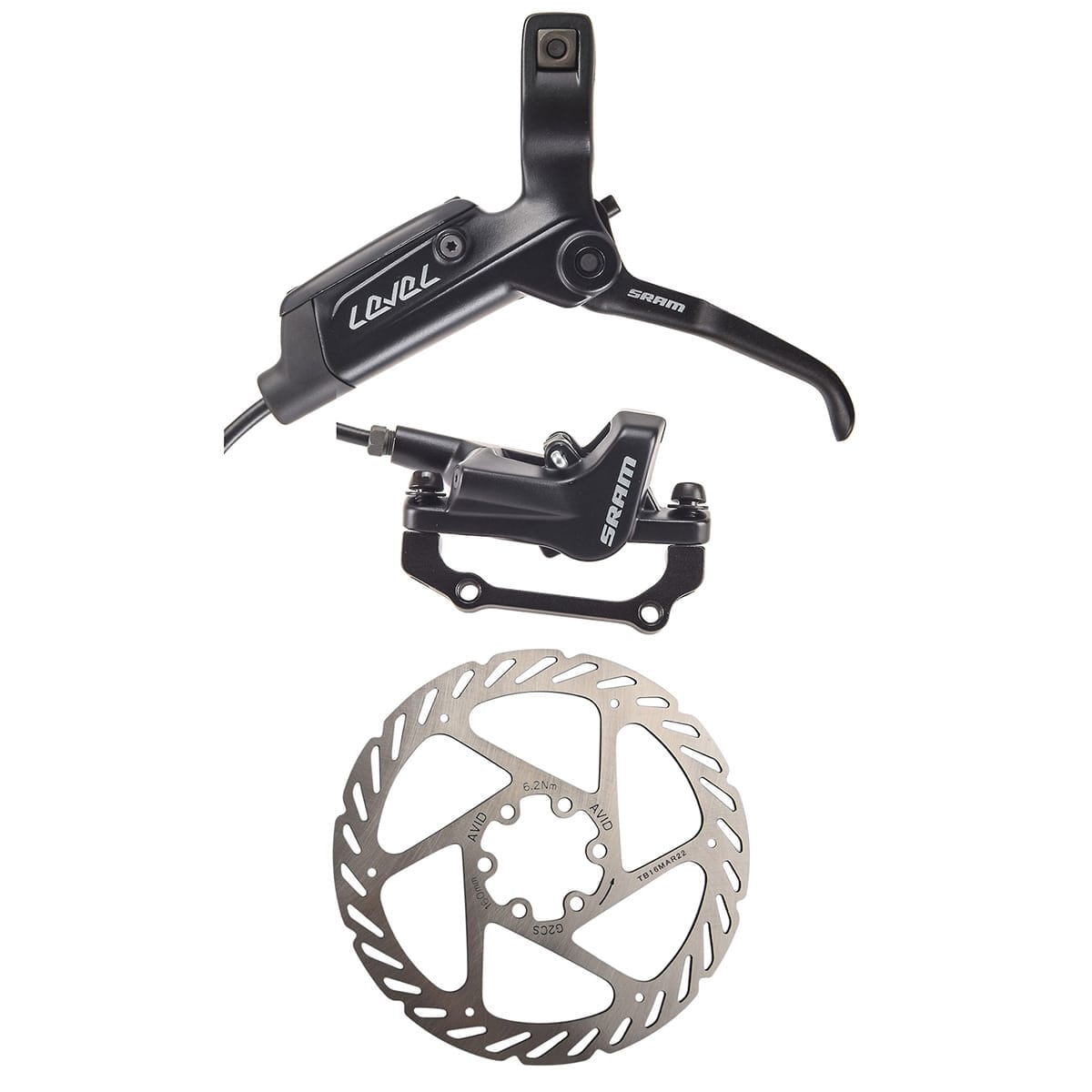 Pair of SRAM LEVEL Black Disc Brakes