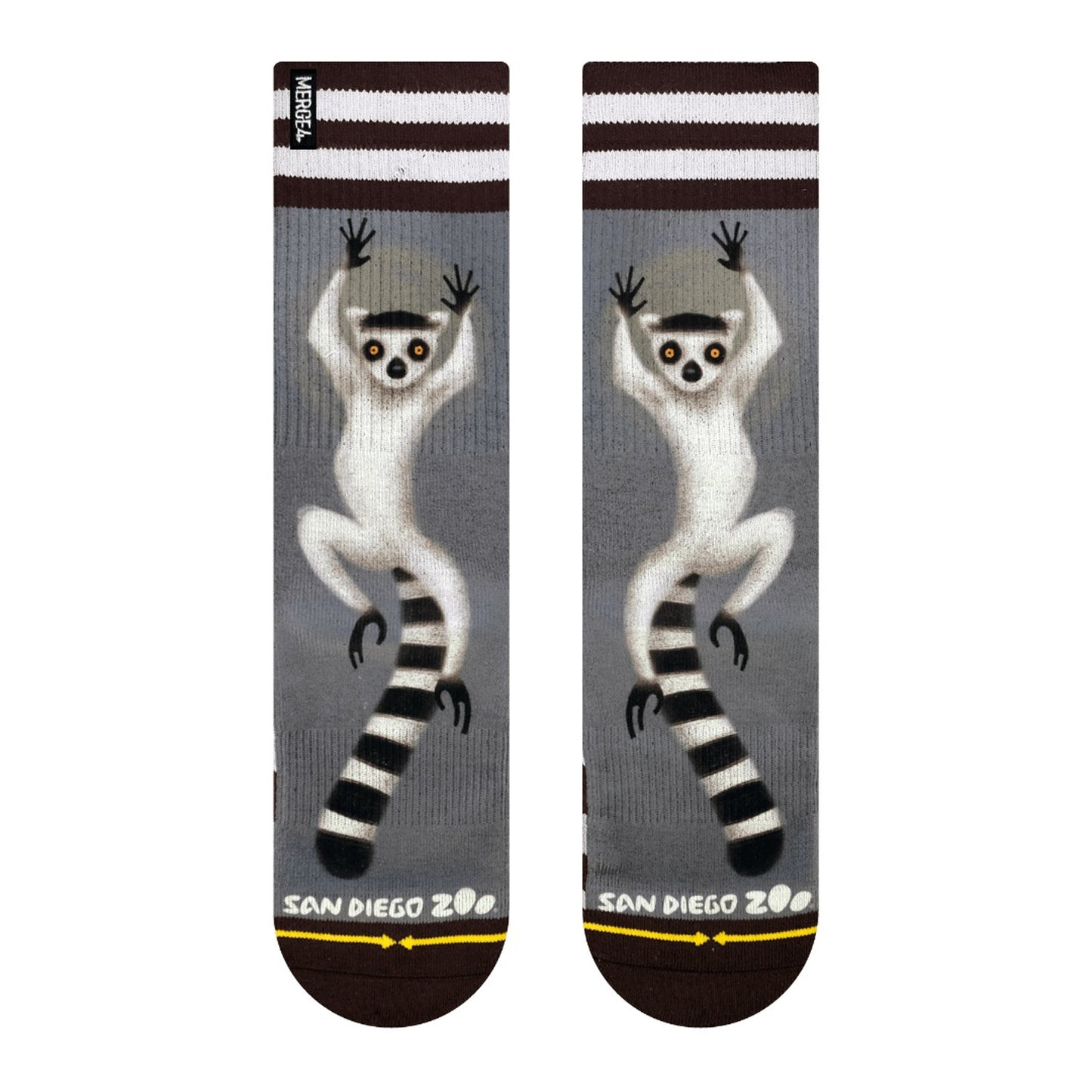 MERGE4 RING TAIL LEMUR socks