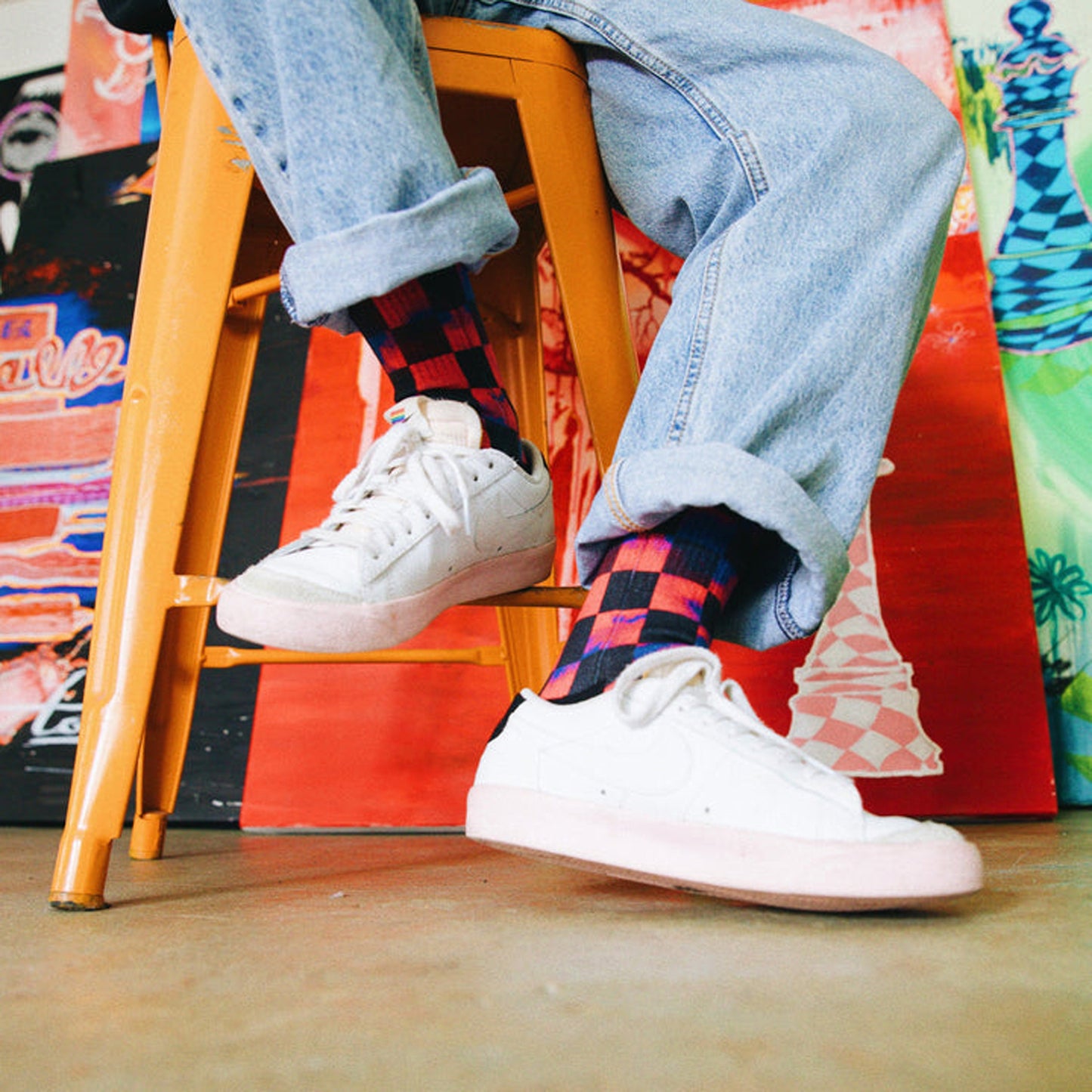 MERGE4 CHECKMATE socks