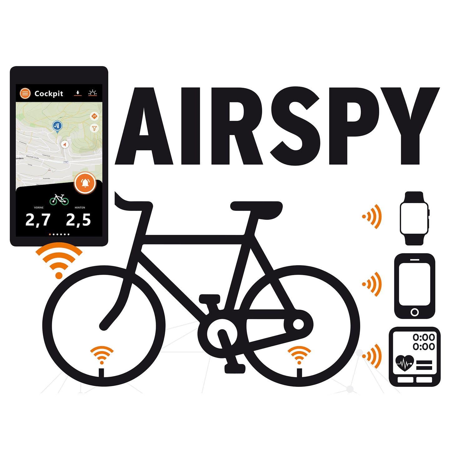 Digital Pressure Controller SKS GERMANY AIRSPY Presta (x2)
