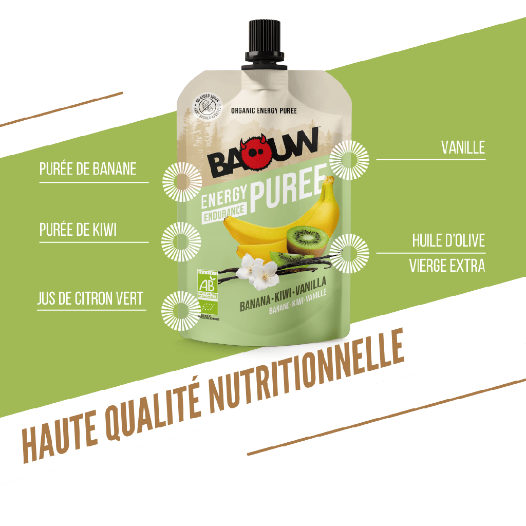 BAOUW Organic Recipe Fruit Energy Puree Banana/Kiwi/Vanilla (90g)
