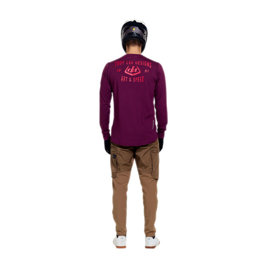 TROY LEE DESIGNS RUCKUS RIDE LOCKDOWN Long Sleeve Jersey Sangria