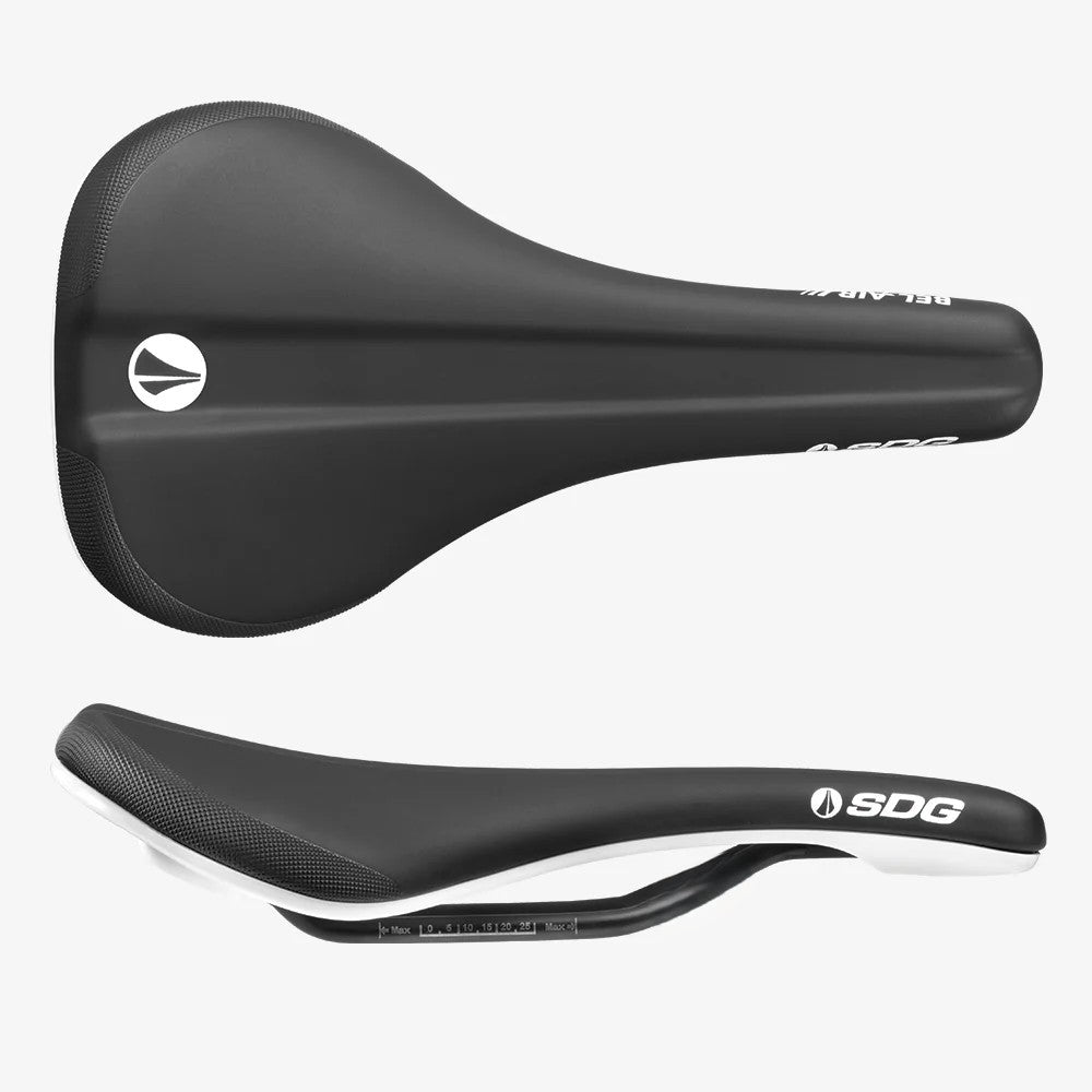 Saddle SDG BEL-AIR V3 Steel Rails Black/White