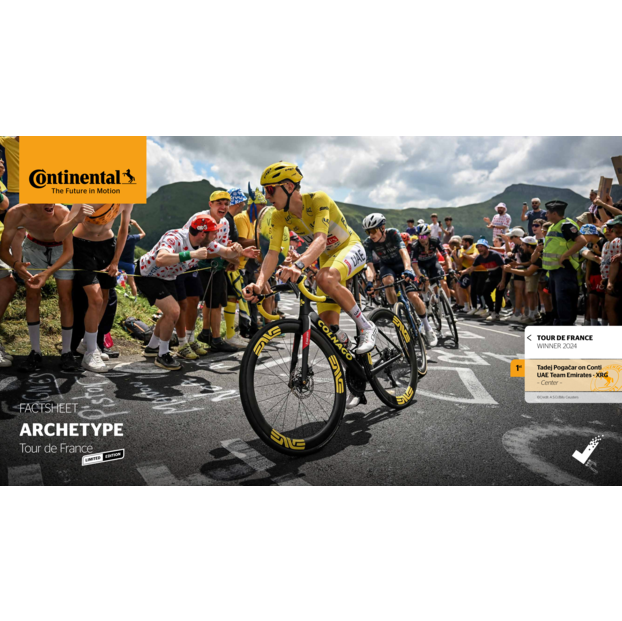CONTINENTAL ARCHETYPE TDF 2025 700x30c Tubeless Ready Black Tire - Limited Edition