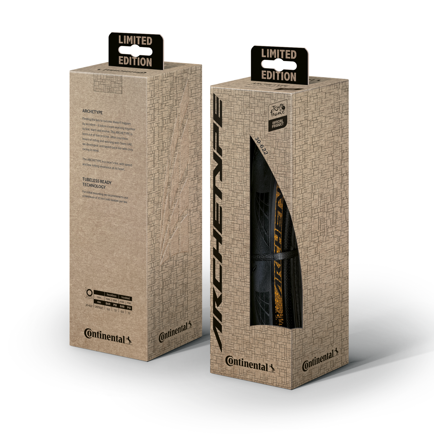 CONTINENTAL ARCHETYPE TDF 2025 700x30c Tubeless Ready Black Tire - Limited Edition