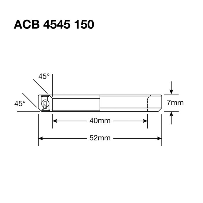 Steering Bearing ENDURO BEARINGS 150 SS - 440c Stainless - 40x52x7 (45x45°) ACB