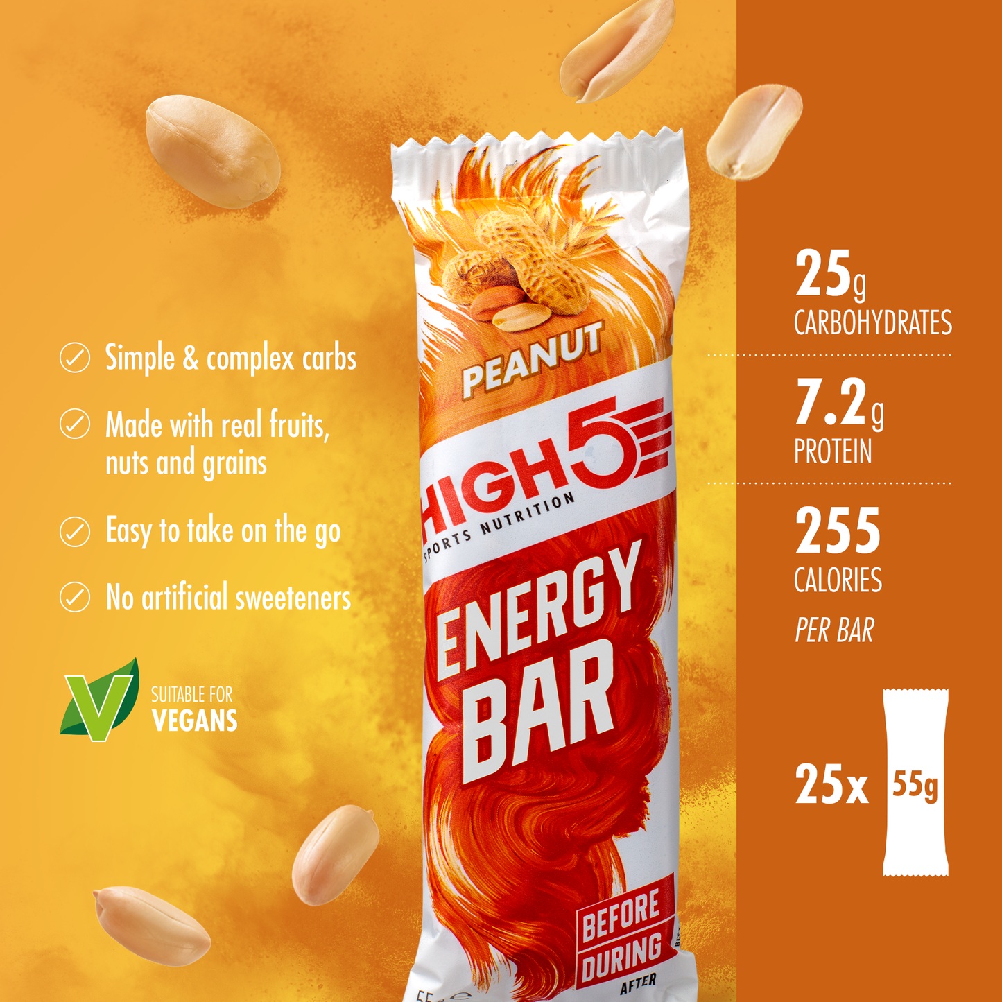 HIGH5 ENERGY BAR (55g) Peanut