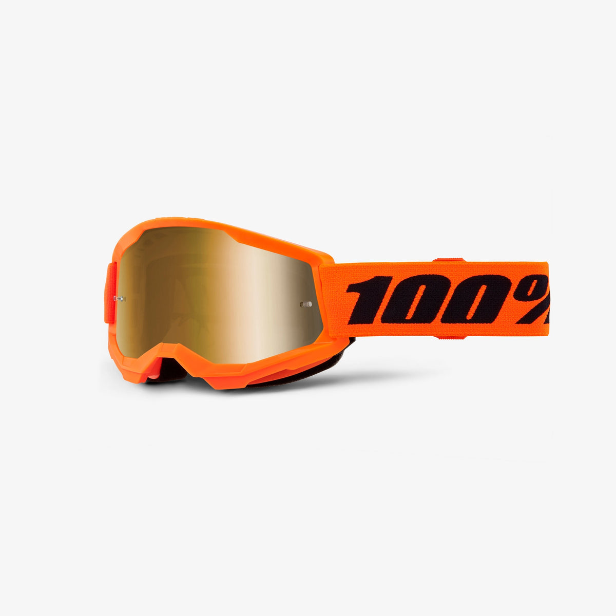 100% STRATA 2 JUNIOR Mask Orange Gold Mirror Lens
