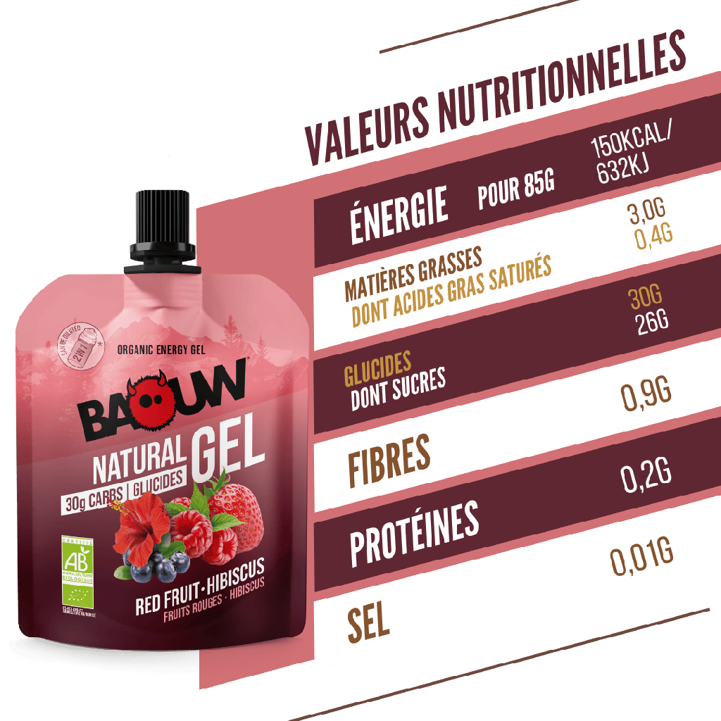 BAOUW Organic Energy Gel Red Fruits-Hibiscus (85g)