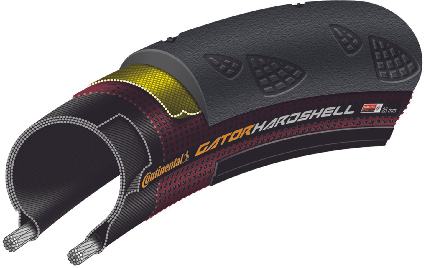 CONTINENTAL GATOR HARDSHELL 700c TubeType Black tire