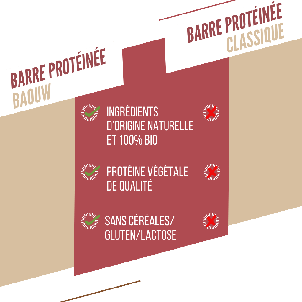 BAOUW ORGANIC EXTRA Red Fruits/Cashew Protein Bar (50g)