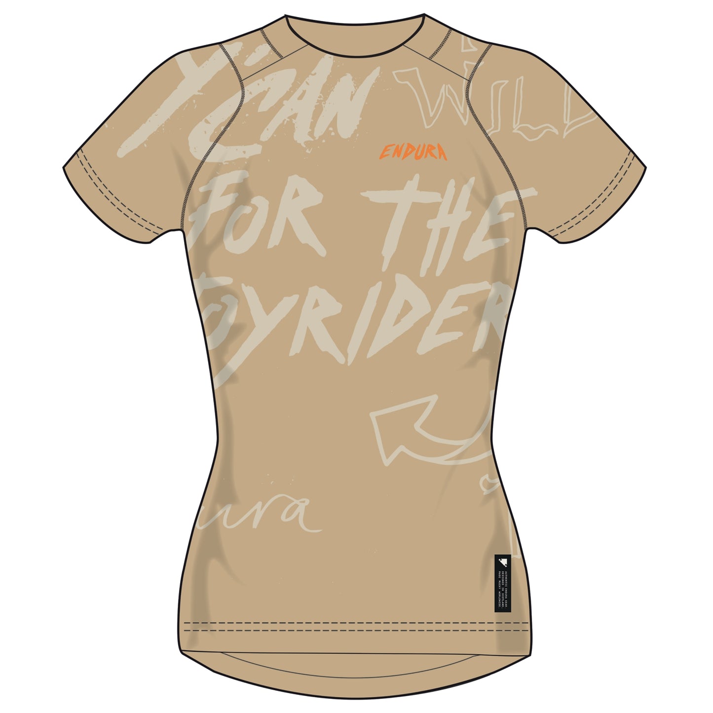 Women's ENDURA SINGLETRACK PRINT Short Sleeve Jersey Sand