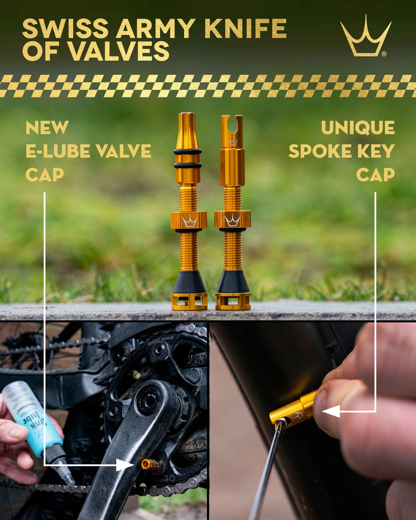 PEATY'S HOLESHOT FAST FLOW Valve Caps and Nipples Kit Red