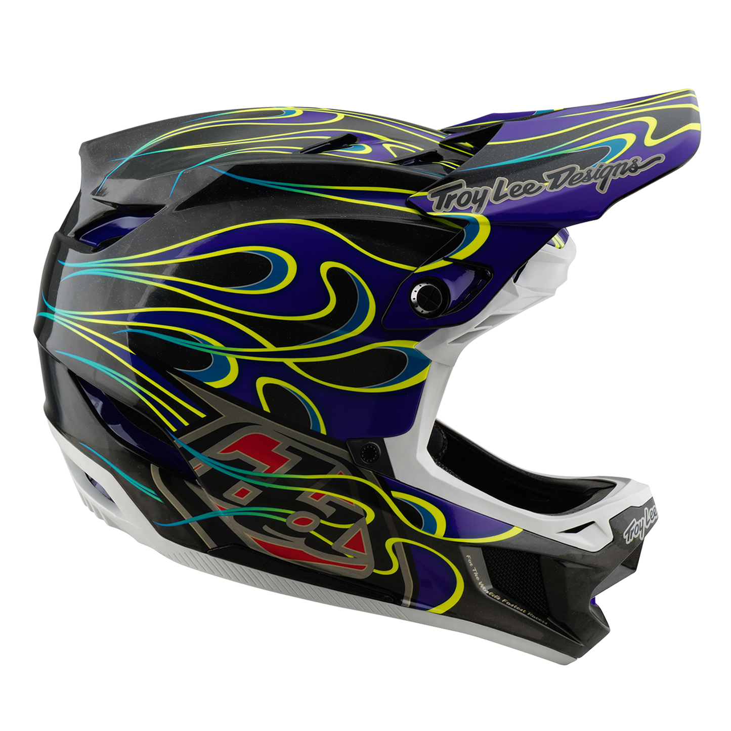 MTB Helmet TROY LEE DESIGNS D4 CARBON MIPS Drip Black/Purple