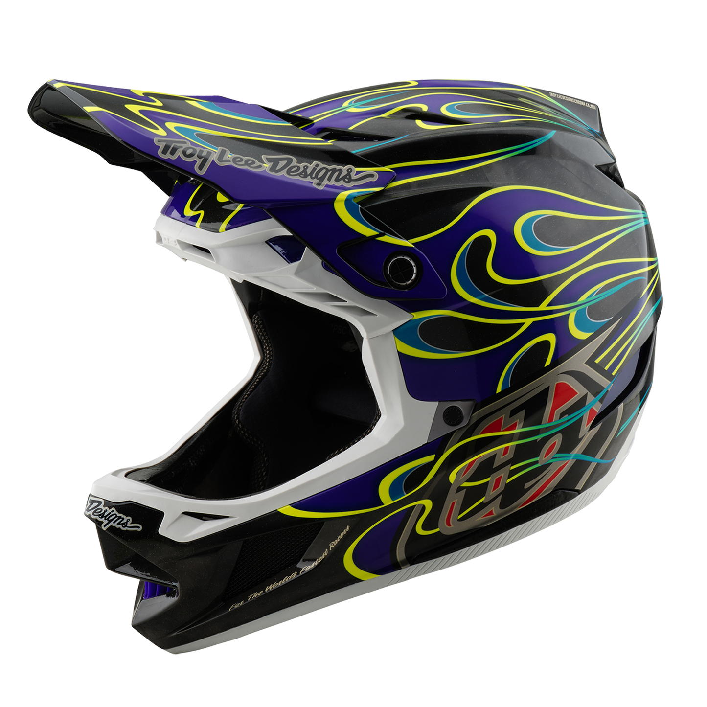 MTB Helmet TROY LEE DESIGNS D4 CARBON MIPS Drip Black/Purple
