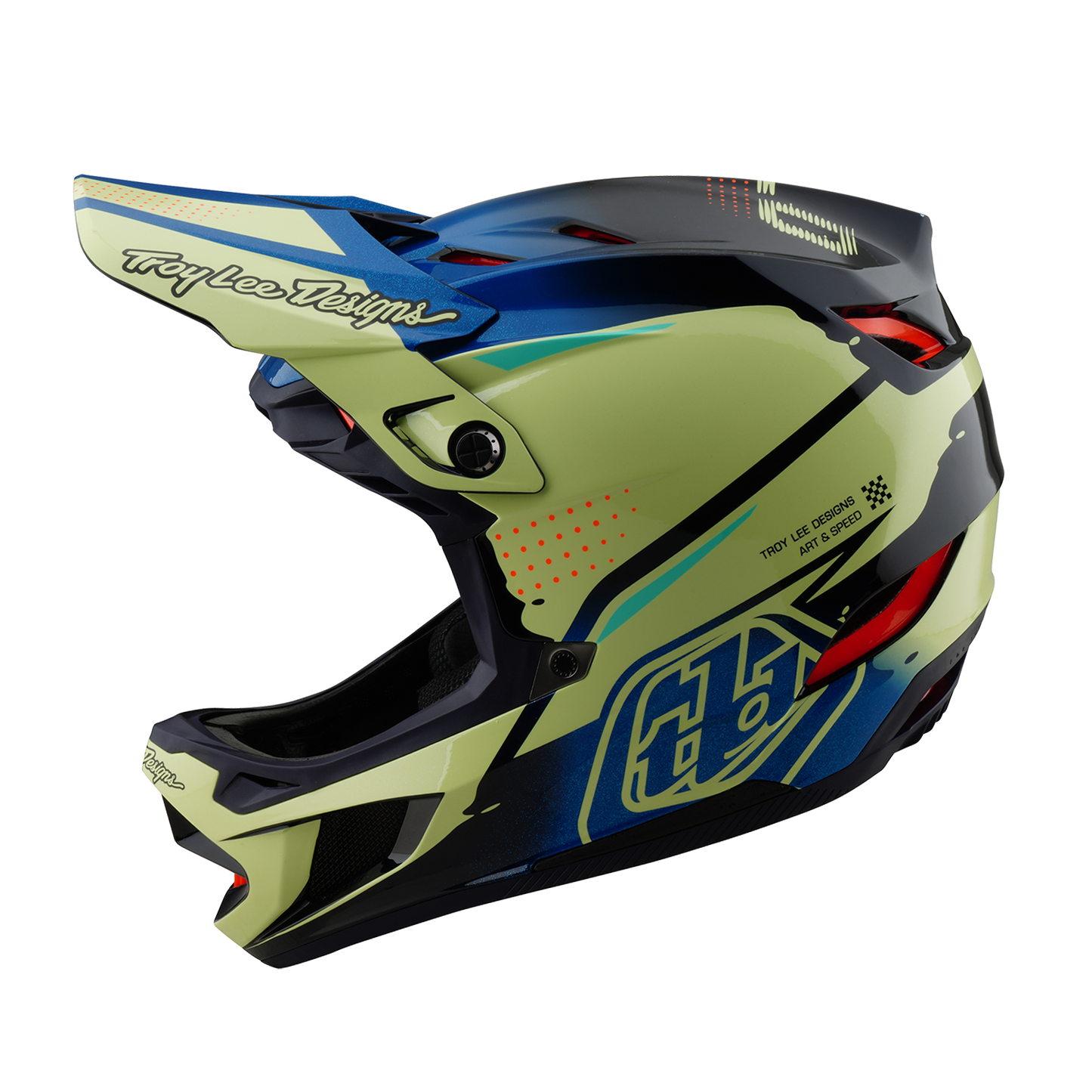 Mountain bike helmet Troy Lee Designs D4 CARBON MIPS Drip Yellow