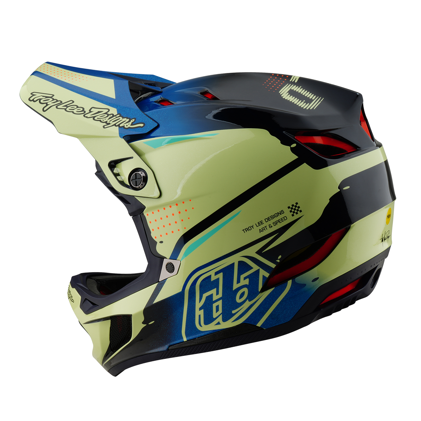 Mountain bike helmet Troy Lee Designs D4 CARBON MIPS Drip Yellow