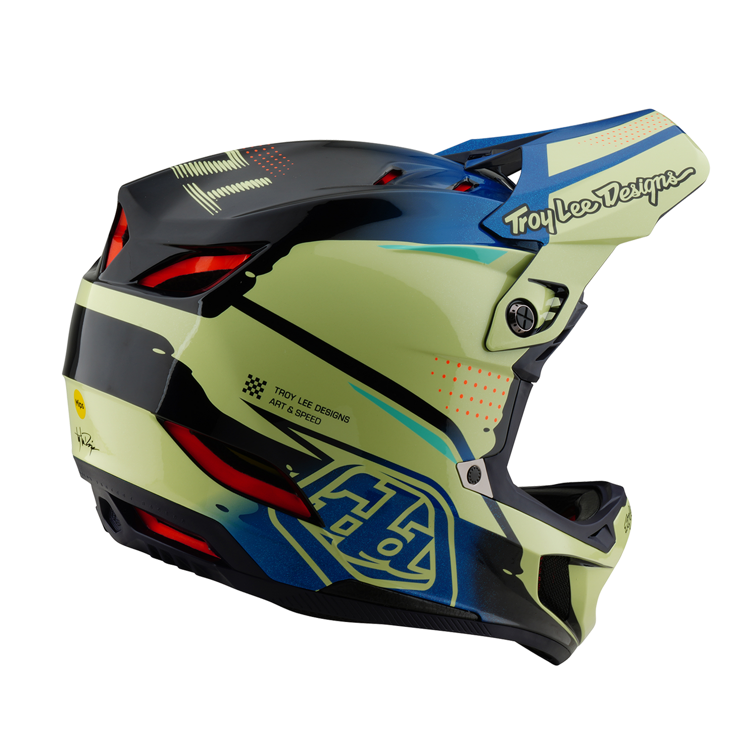 Mountain bike helmet Troy Lee Designs D4 CARBON MIPS Drip Yellow