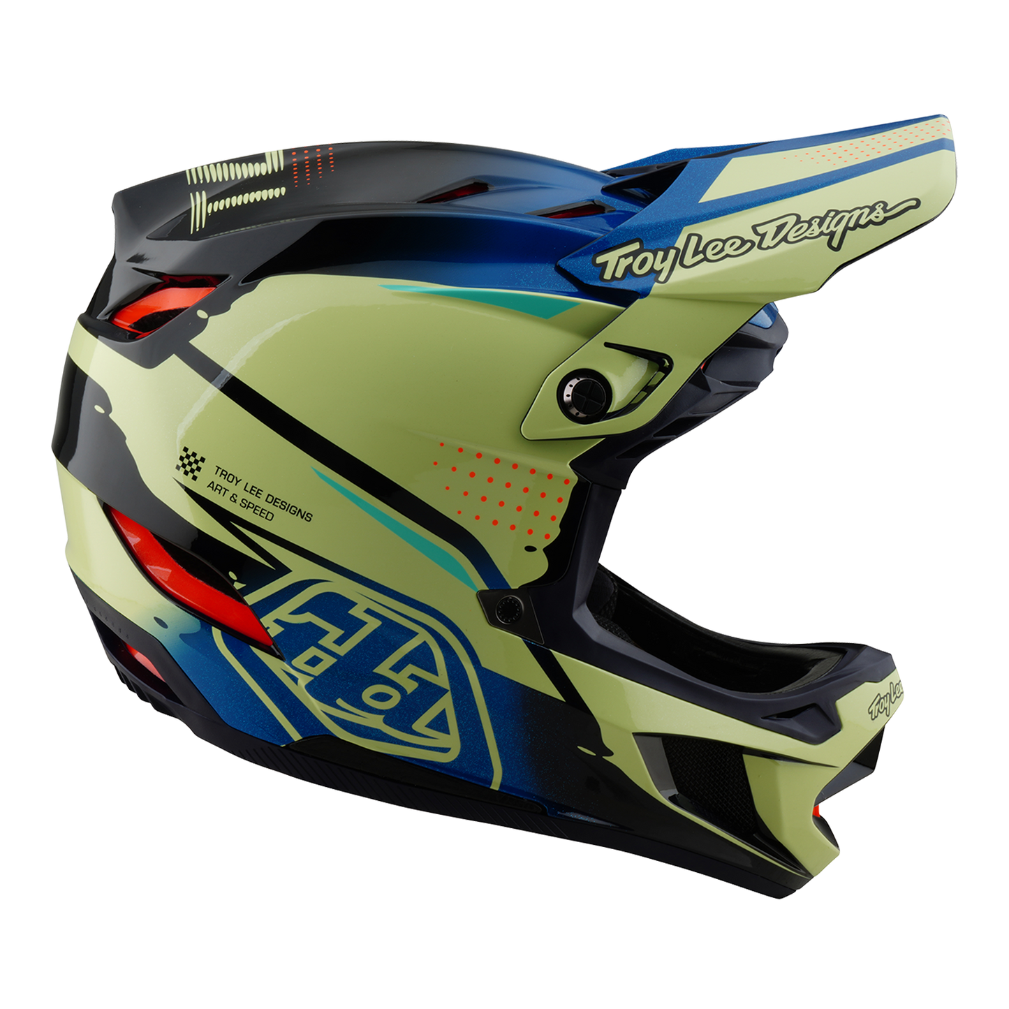 Mountain bike helmet Troy Lee Designs D4 CARBON MIPS Drip Yellow