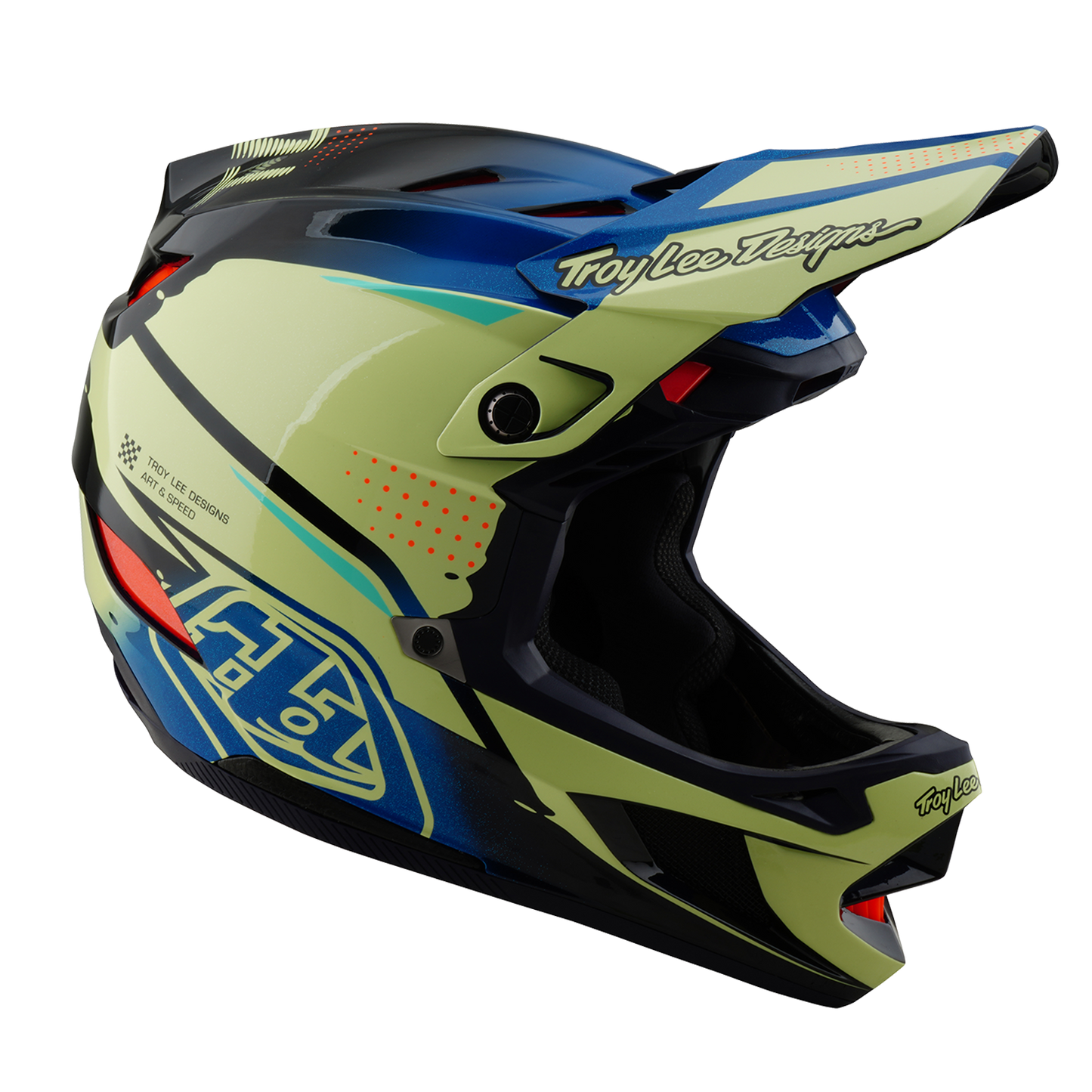 Mountain bike helmet Troy Lee Designs D4 CARBON MIPS Drip Yellow