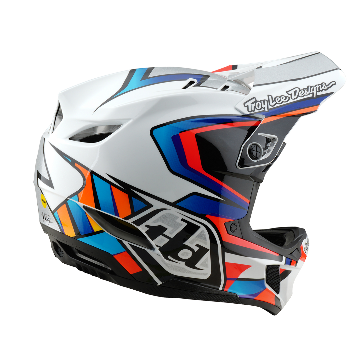 MTB helmet TROY LEE DESIGNS D4 COMPOSITE FRAMES White/Grey 2025